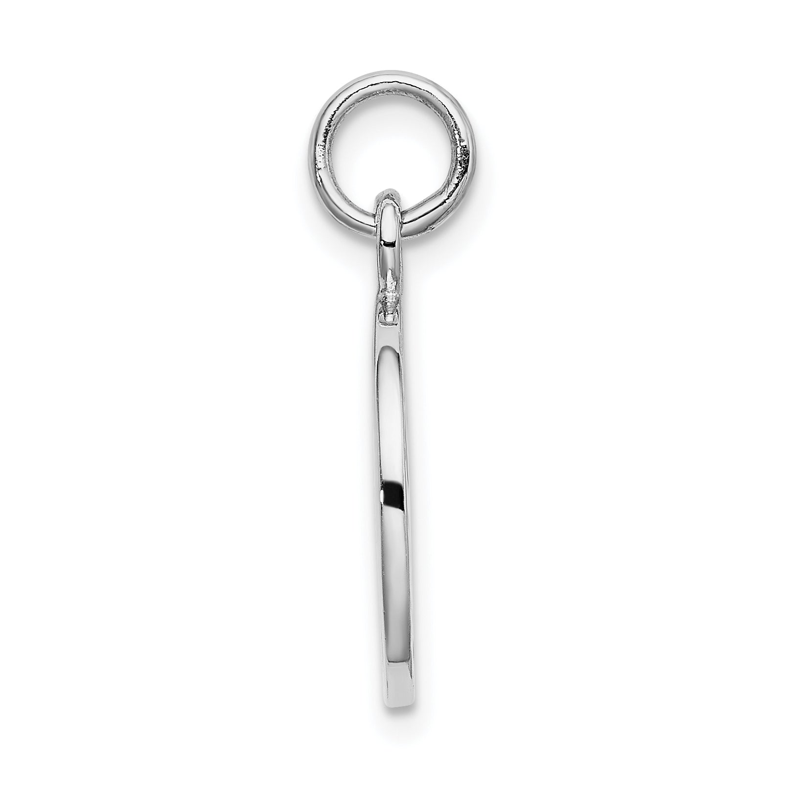 Sterling Silver Rhodium-Plated Cut-Out Heart, Cross, Anchor Charm