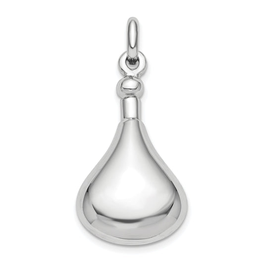 Sterling Silver Rhod-Plat Polished Screw Top Ash Holder Pendant
