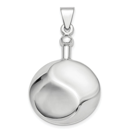Sterling Silver Rhod-Plat Polished Screw Top Ash Holder Pendant