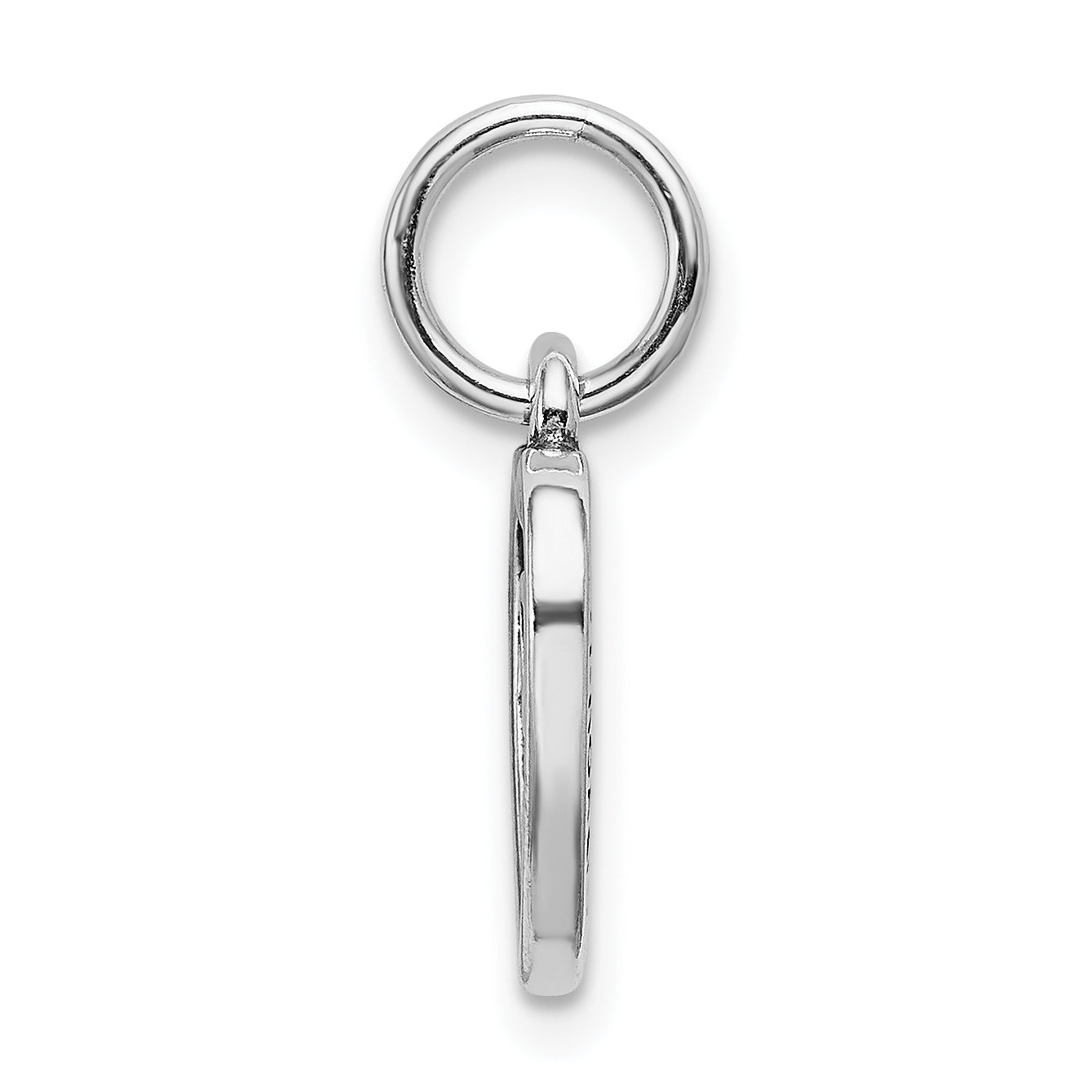 Sterling Silver Rhodium-Plated Oxidized You And Me Pendant