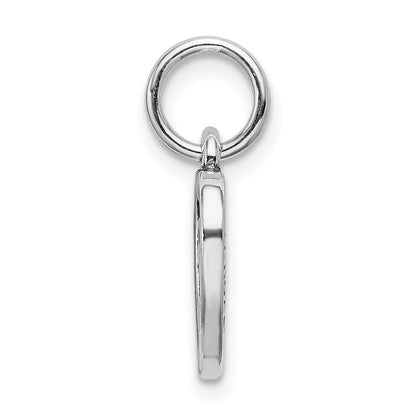 Sterling Silver Rhodium-Plated Oxidized You And Me Pendant