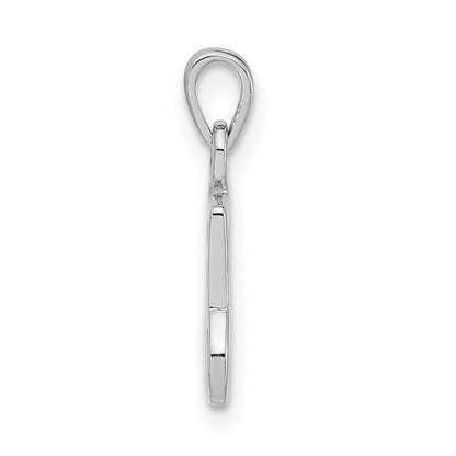 Sterling Silver Rhodium-Plated Polished Boy Crazy Pendant