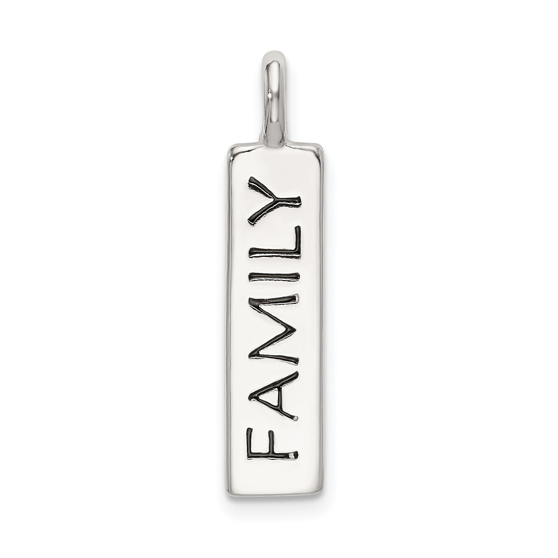 Sterling Silver Polished Enameled Family Pendant