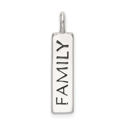 Sterling Silver Polished Enameled Family Pendant