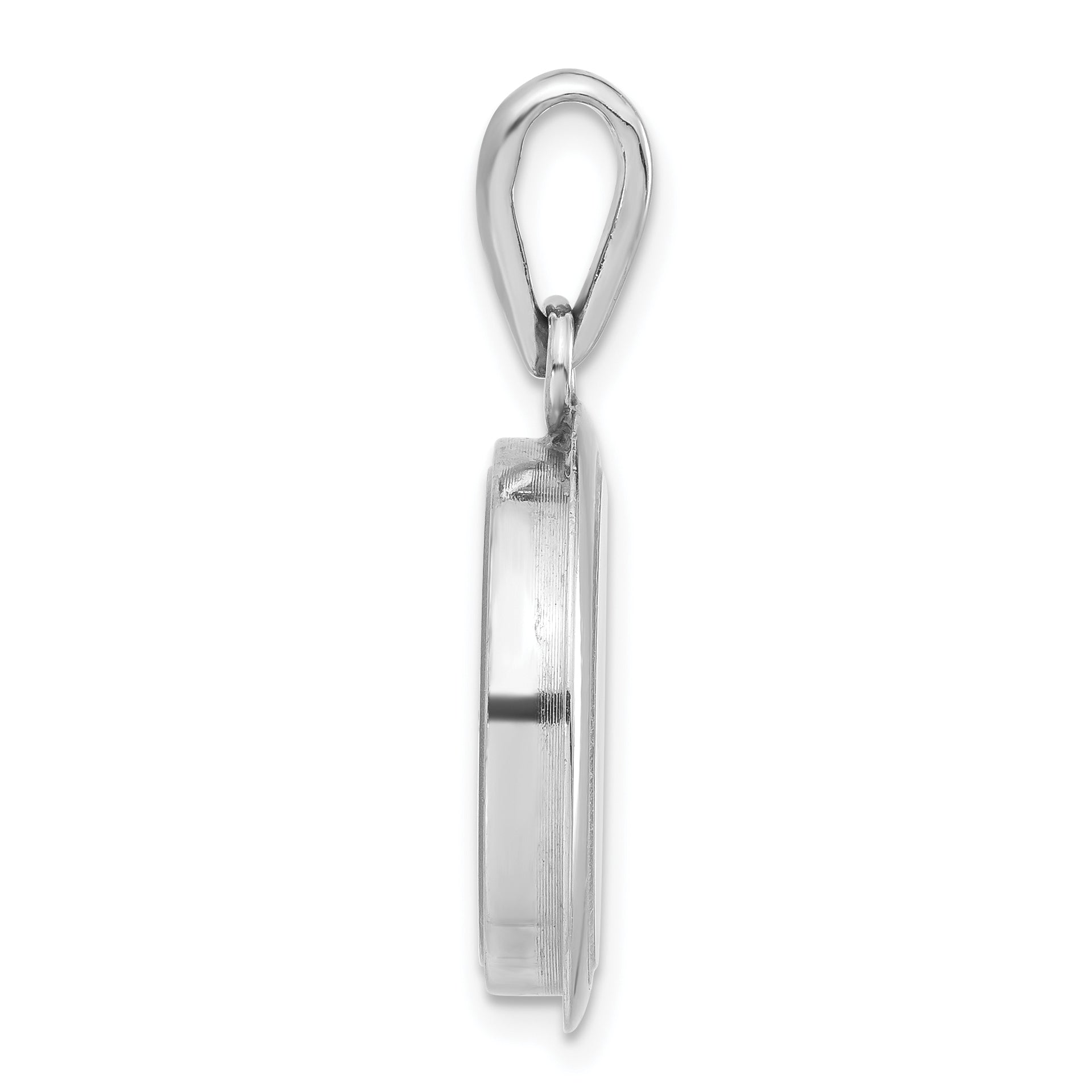 Sterling Silver Rhodium-Plated Pvc Globe & Floating Glass Beads Pendant