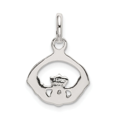 Sterling Silver Polished Claddagh Charm