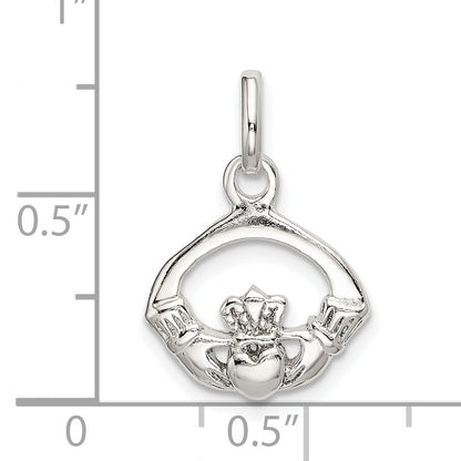 Sterling Silver Polished Claddagh Charm