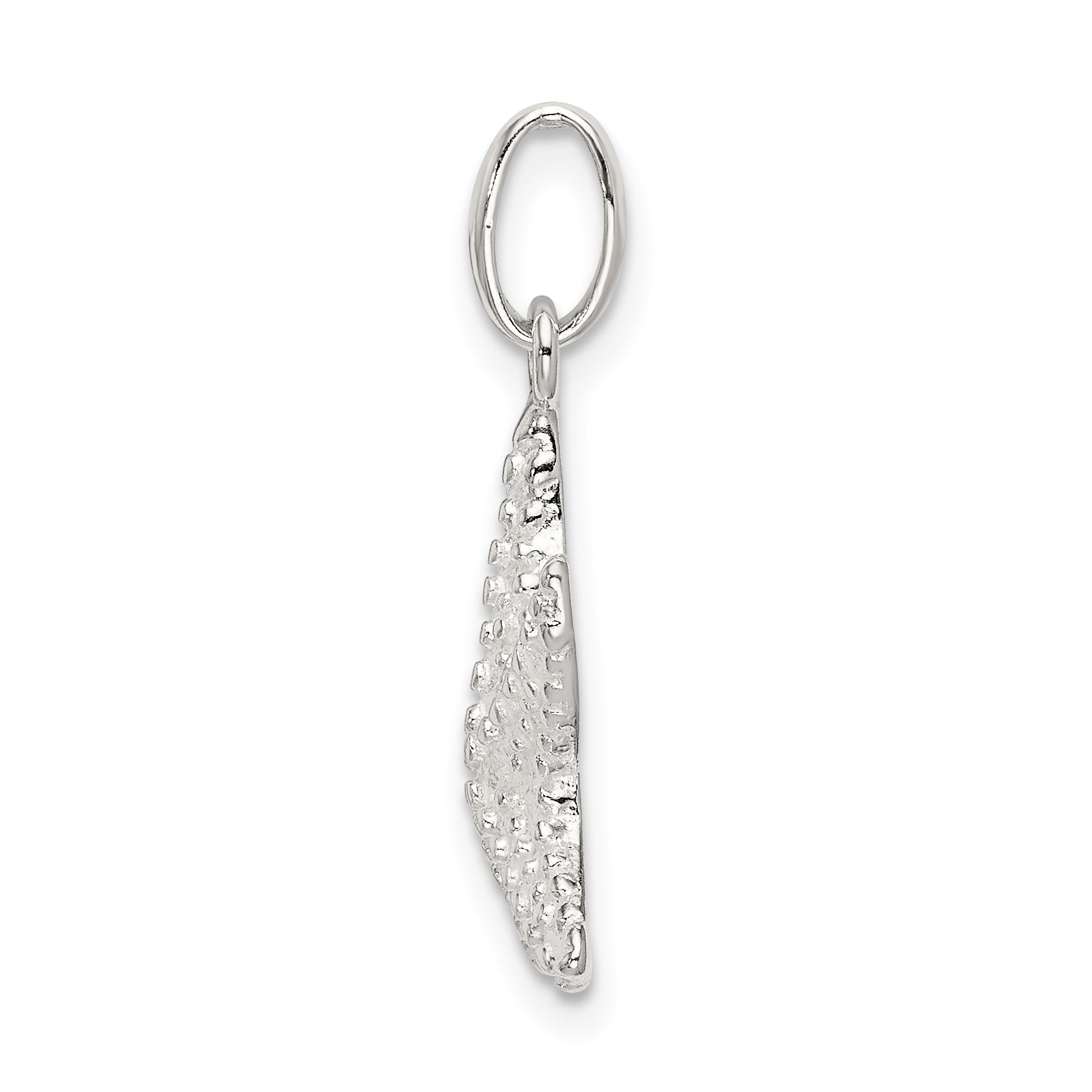 Sterling Silver Polished And Textured Starfish Charm