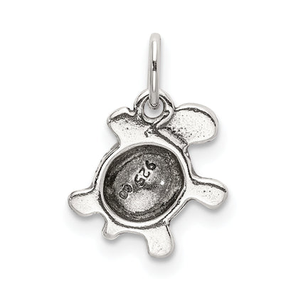 Sterling Silver Antiqued Turtle Charm