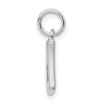 Sterling Silver Rhodium-Plated Music Note Pendant