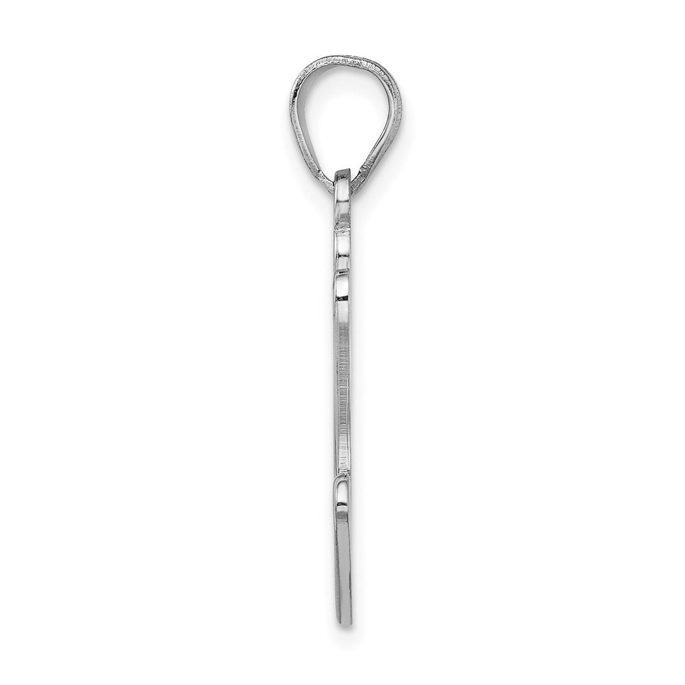 Sterling Silver Rhod-Plate Enamel Autism W/Heart Handprint Pendant