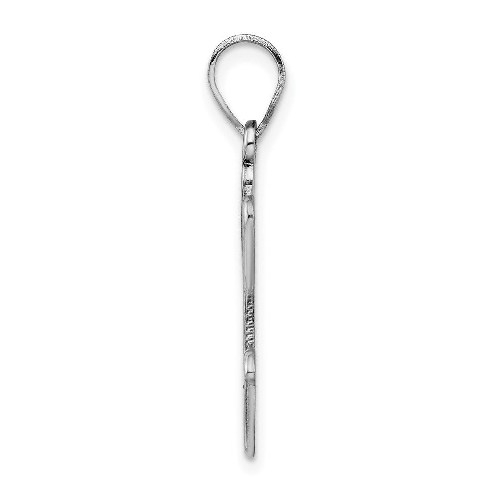 Sterling Silver Rhod-Plate Enamel Autism W/Smiley Face Handprint Pendant