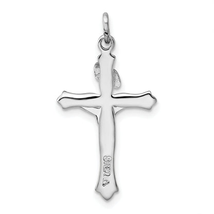 Sterling Silver Rhodium-Plated & Gold Tone Crucifix Pendant