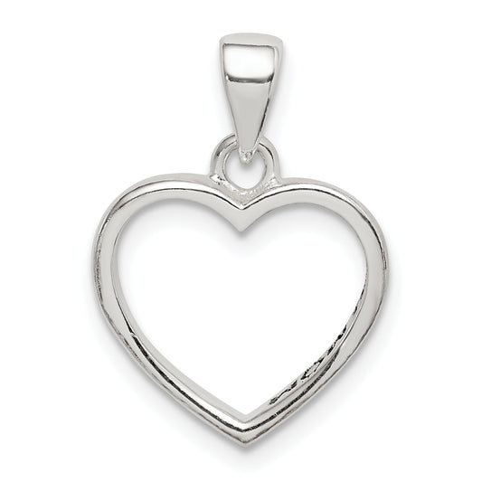 Sterling Silver Enamel Love You Mom Heart Pendant