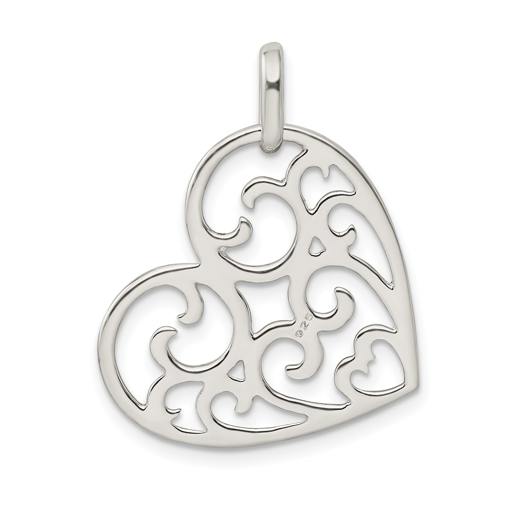 Sterling Silver Filigree Heart Pendant