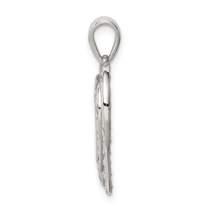 Sterling Silver Diamond-Cut Heart Pendant