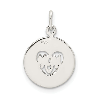 Sterling Silver Enamel Mom Charm