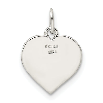 Sterling Silver Enamel My Family Heart Charm