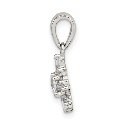 Sterling Silver Fancy Cz Pendant