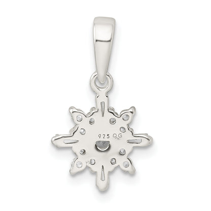 Sterling Silver Fancy Cz Pendant