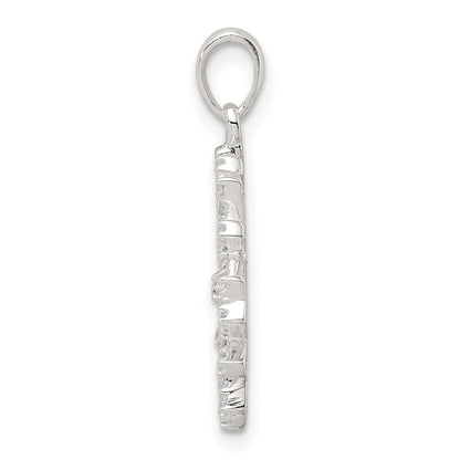 Sterling Silver Cz Snowflake Pendant