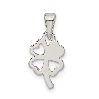 Sterling Silver Polished Clover Pendant