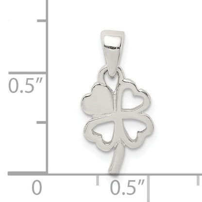 Sterling Silver Polished Clover Pendant