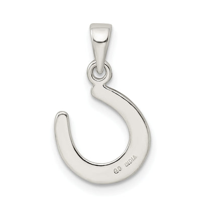 Sterling Silver Enamel Good Luck Horse Shoe Pendant