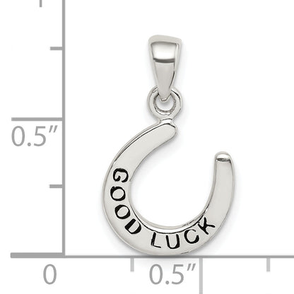 Sterling Silver Enamel Good Luck Horse Shoe Pendant