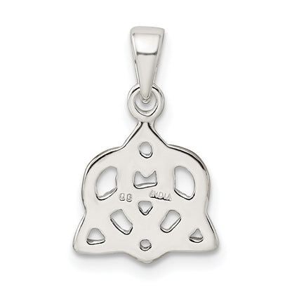 Sterling Silver Trinty Knot And Rose Tone Heart Pendant