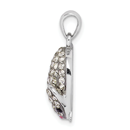 Sterling Silver Grey Preciosa Crystal Mouse Pendant