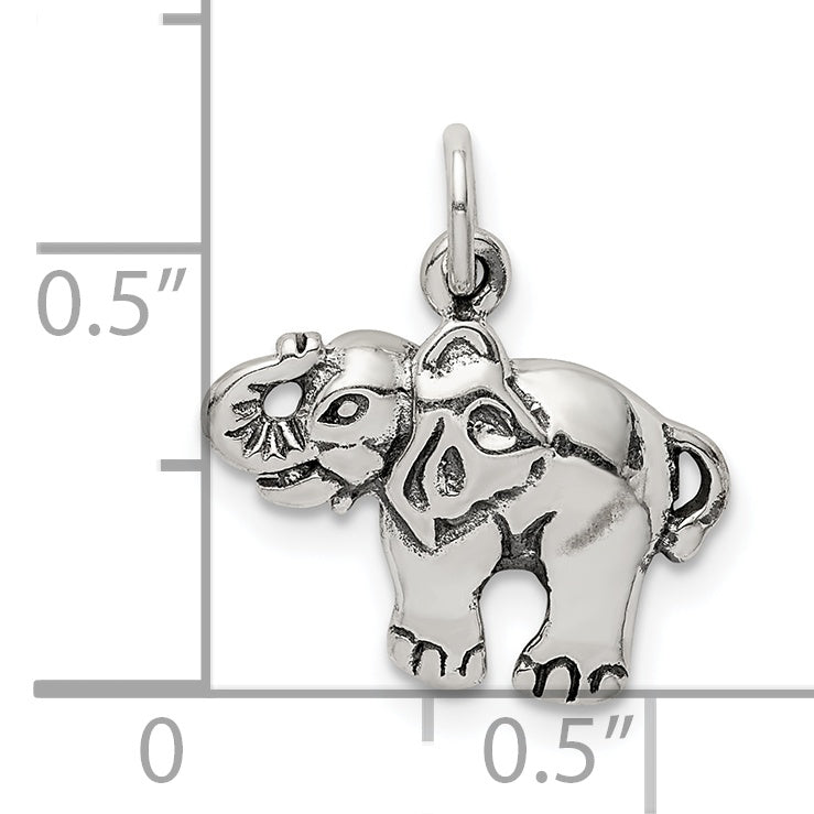 Sterling Silver Antique Elephant Charm