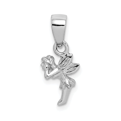 Sterling Silver Rhodium-Plated Fairy Pendant