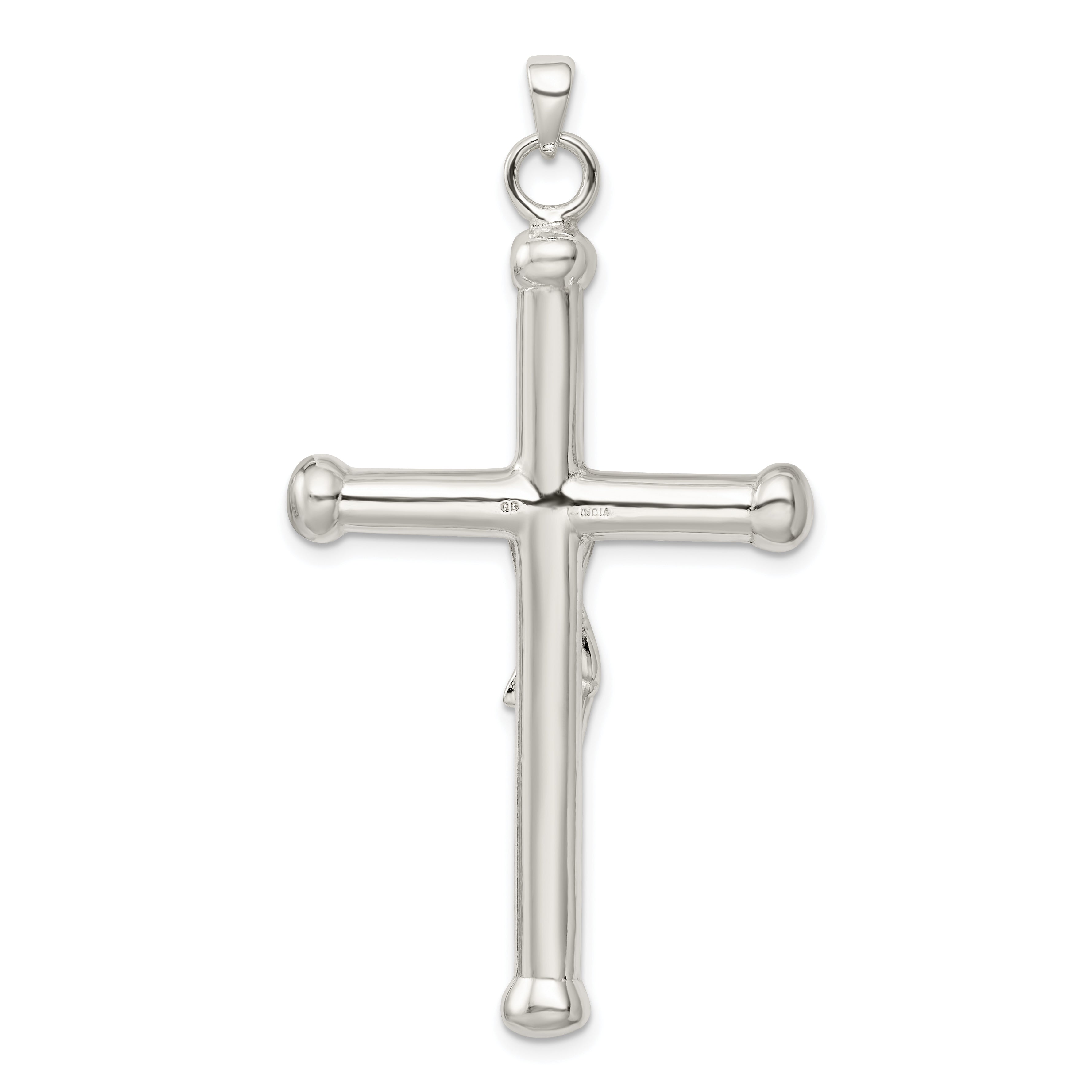 Sterling Silver Polished Crucifix Pendant