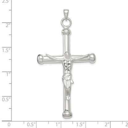 Sterling Silver Polished Crucifix Pendant