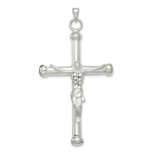 Sterling Silver Polished Crucifix Pendant