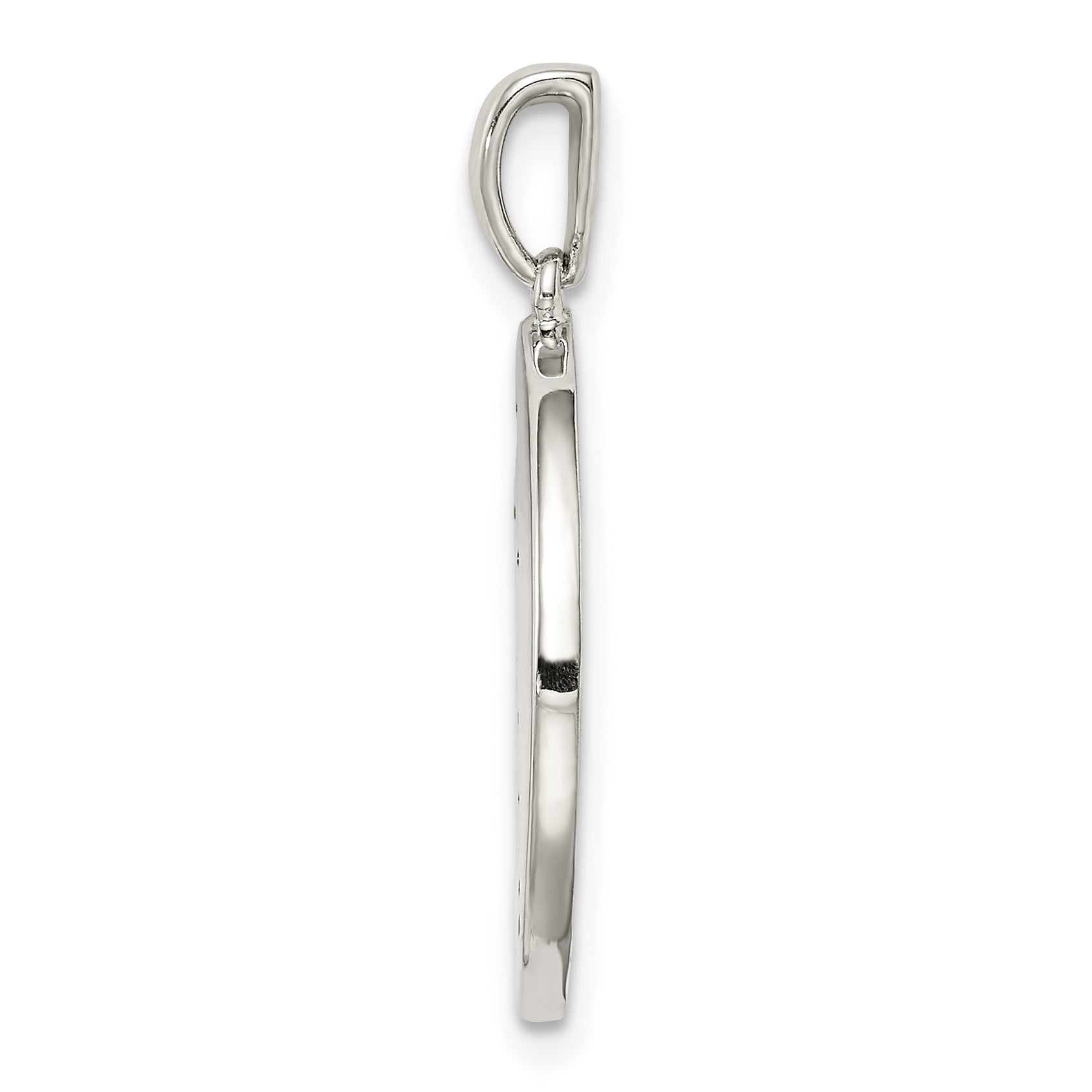 Sterling Silver Rhodium-Plated & Cz Taurus Zodiac Pendant