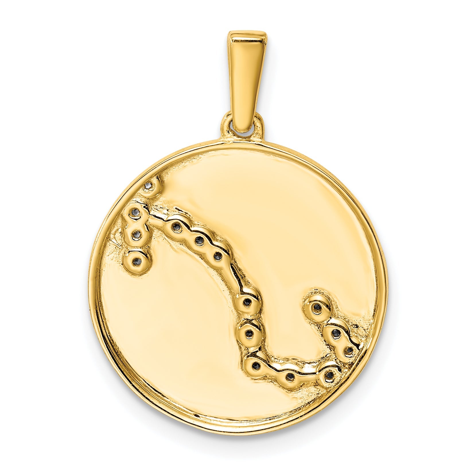 Ss/Gold Plated Sterling Silver Gold-Plated & Cz Scorpio Zodiac Pendant