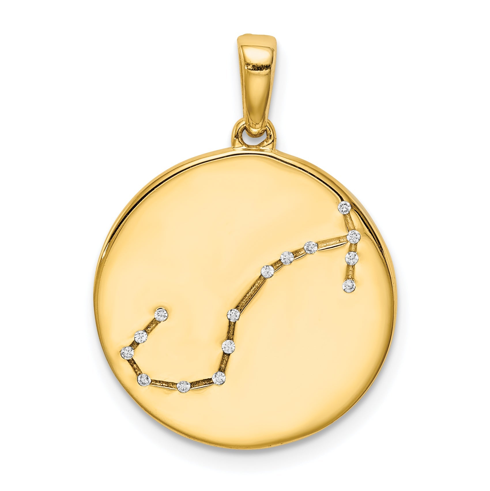 Ss/Gold Plated Sterling Silver Gold-Plated & Cz Scorpio Zodiac Pendant