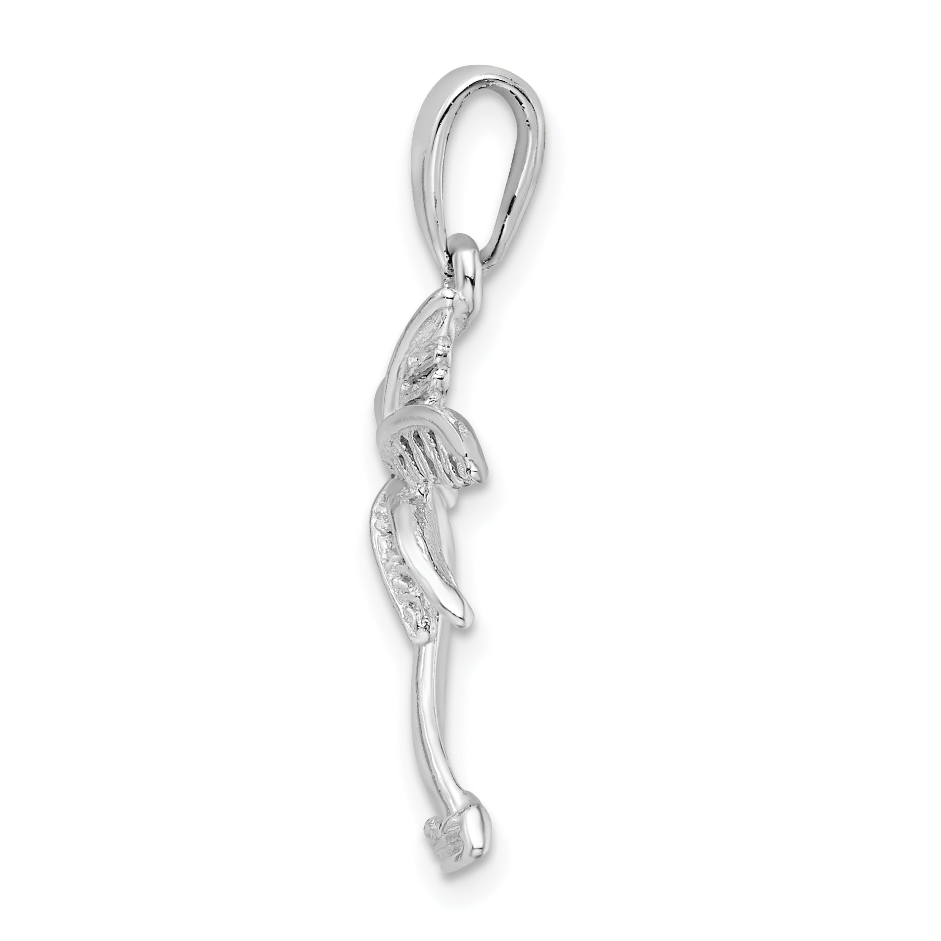 Sterling Silver De-Ani Rhodium-Plated Polished Palm Tree Pendant