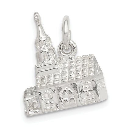 Sterling Silver 3-D Church Charm