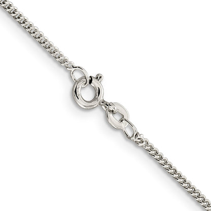 22 Inch Sterling Silver 1.5mm Curb Chain Necklace