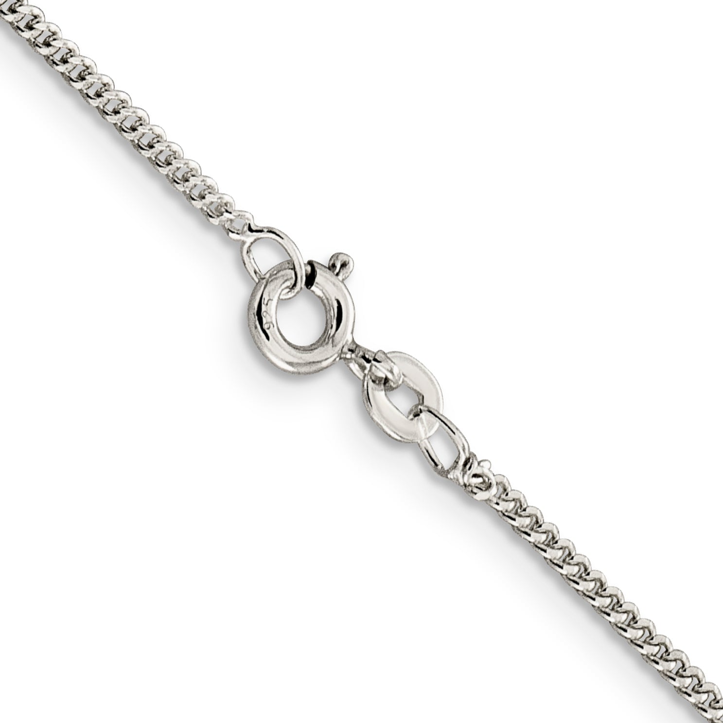 24 Inch Sterling Silver 1.5mm Curb Chain Necklace