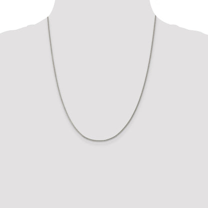 22 Inch Sterling Silver 1.5mm Curb Chain Necklace