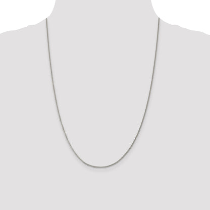 24 Inch Sterling Silver 1.5mm Curb Chain Necklace