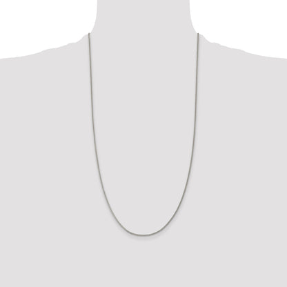 28 Inch Sterling Silver 1.5mm Curb Chain Necklace