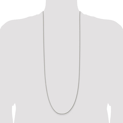 36 Inch Sterling Silver 1.5mm Curb Chain Necklace