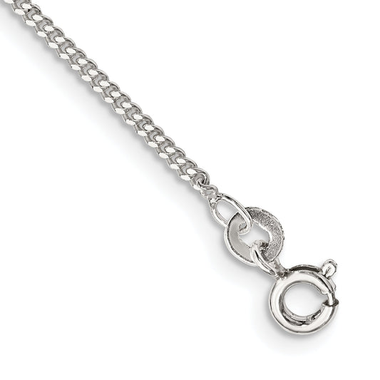 8 Inch Sterling Silver 1.5mm Curb Chain Bracelet