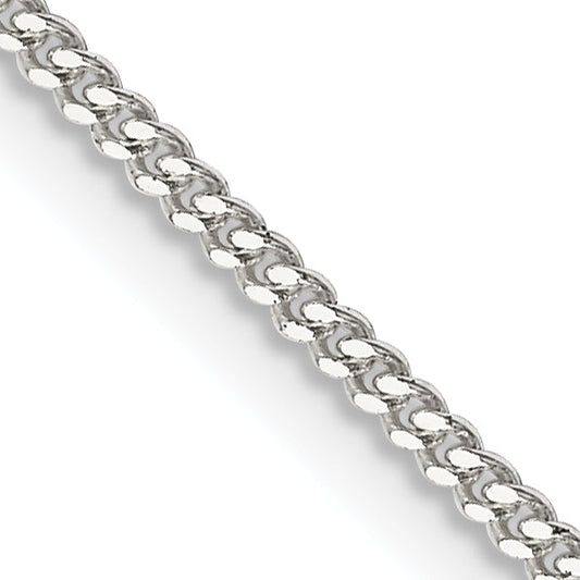 26 Inch Sterling Silver 1.5mm Curb Chain Necklace
