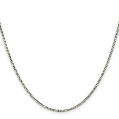 30 Inch Sterling Silver 1.75mm Curb Chain Necklace
